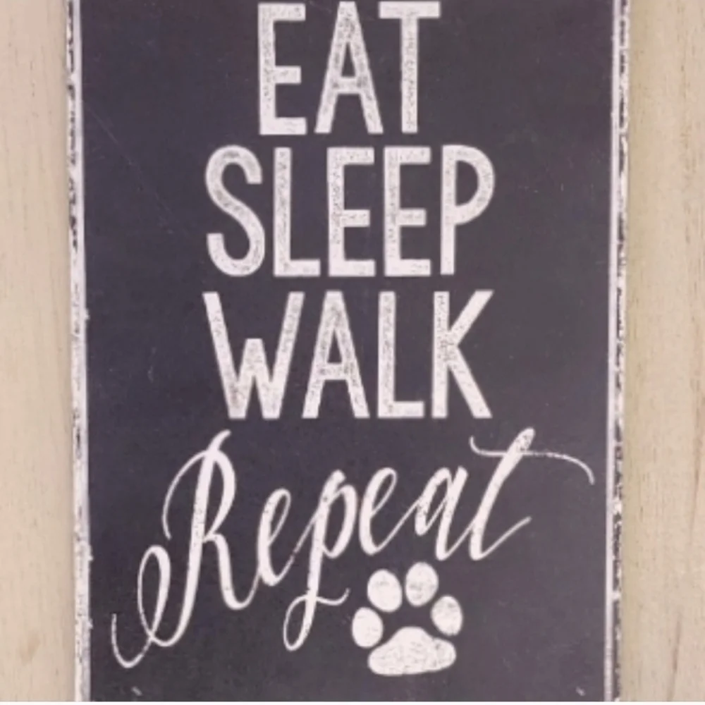 Pet Leash Hanger by Kirklands Eat Sleep Repeat Tan Size OS